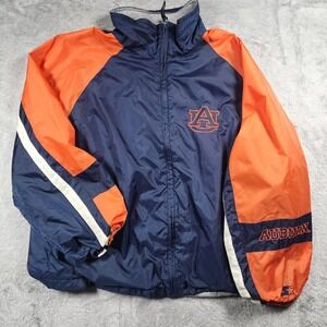 VINTAGE Auburn Tigers Starter Jacket Mens XL Blue Orange NCAA Football 90s SEC